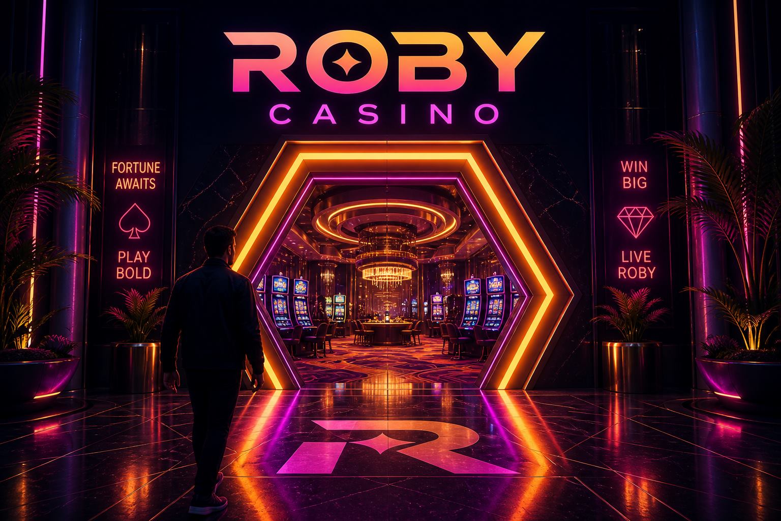 Roby Casino login lobby entrance